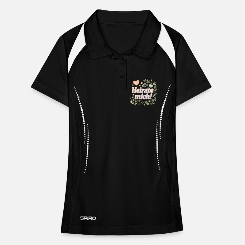 heirate mich / statement design Frauen Polo atmungsaktiv