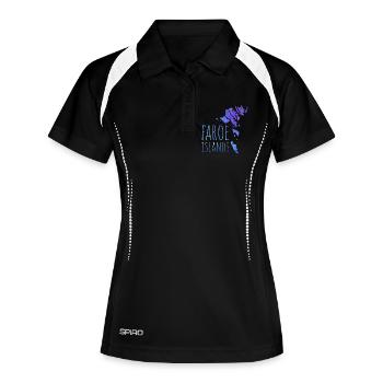 faroe - Polo respirant Femme - noir/blanc - Devant