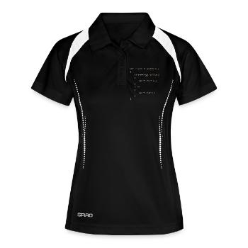 Computer scientist nerd gift for programmer IT - Women's Polo breathable - black/white - Front