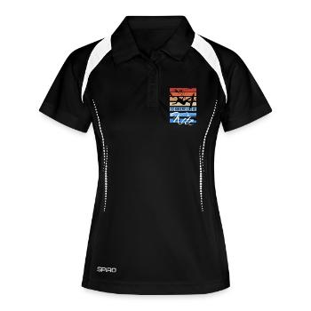 Schwerelosig Kite - Frauen Polo atmungsaktiv - Schwarz/Weiß - Vorne