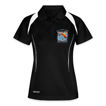 Ein Leben ohne Paragliden ist möglich aber Sinnlos - Frauen Polo atmungsaktiv - Schwarz/Weiß - Vorne