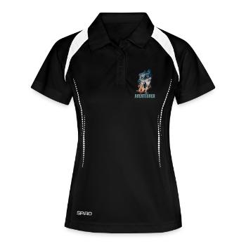 Abenteurer - Frauen Polo atmungsaktiv - Schwarz/Weiß - Vorne