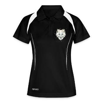 Magical arctic fox in geometric elegance - Women's Polo breathable - black/white - Front