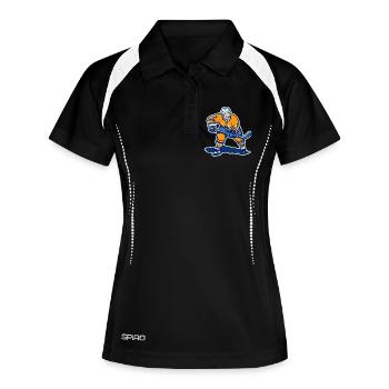 Hockey Player Graphic - Women's Polo breathable - black/white - Front