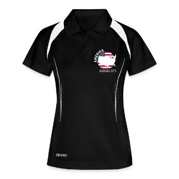 Kansas City - Polo respirant Femme - noir/blanc - Devant