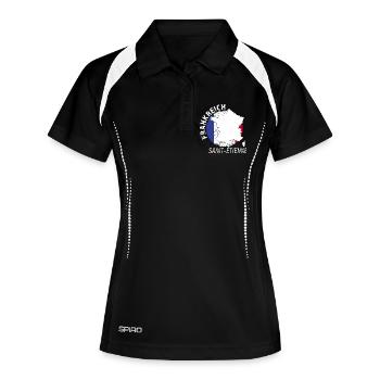 Saint-Etienne - Frauen Polo atmungsaktiv - Schwarz/Weiß - Vorne