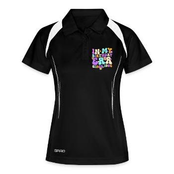 40 Geburtstag Retro Vintage Geschenk - Frauen Polo atmungsaktiv - Schwarz/Weiß - Vorne
