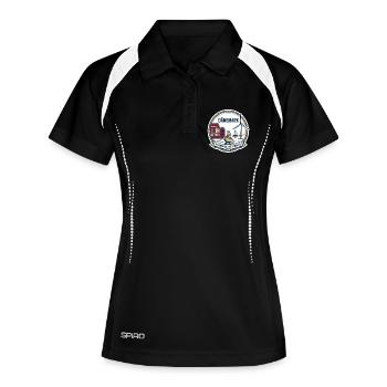 Dänemark - eine Nordische Perle - Frauen Polo atmungsaktiv - Schwarz/Weiß - Vorne