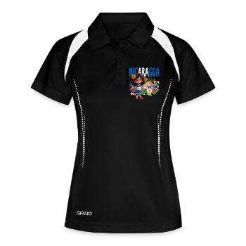 Nicaragua Flag Pride & Home - Women's Polo breathable - black/white - Front