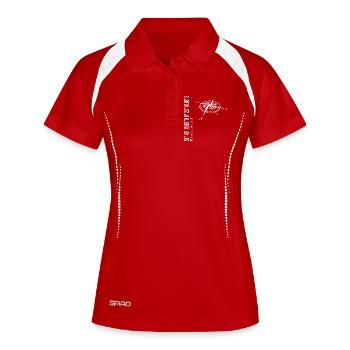Cabbage sand - Women's Polo breathable - red/white - Front