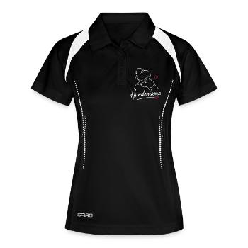 Dog Mom Labrador Love Shirt - Polo respirant Femme - noir/blanc - Devant