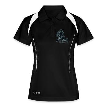 Sirène - Polo respirant Femme - noir/blanc - Devant