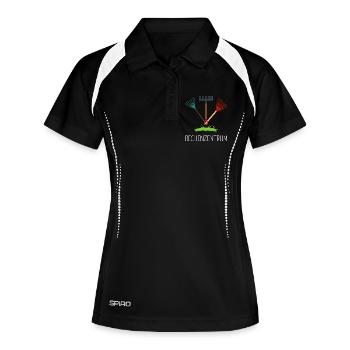Rechenzentrum Gärtner Lustig für Hobbygärtner - Frauen Polo atmungsaktiv - Schwarz/Weiß - Vorne