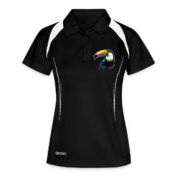Toucan - Women's Polo breathable - black/white - Front