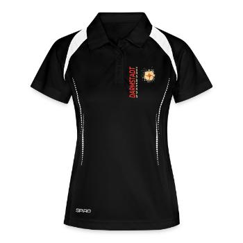 Darmstadt - Frauen Polo atmungsaktiv - Schwarz/Weiß - Vorne