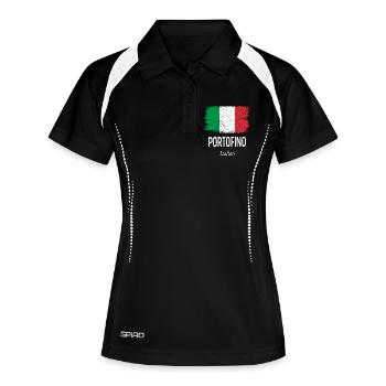Portofino - Women's Polo breathable - black/white - Front