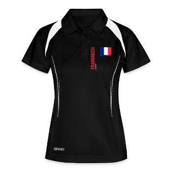 Dijon - Frauen Polo atmungsaktiv - Schwarz/Weiß - Vorne