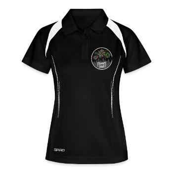 Frohes Neues Jahr 2026 Lustiges Silvester Geschenk - Frauen Polo atmungsaktiv - Schwarz/Weiß - Vorne