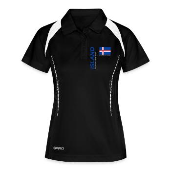 Seljalandsfoss - Women's Polo breathable - black/white - Front