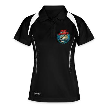 Pike Fishing Motif - Women's Polo breathable - black/white - Front