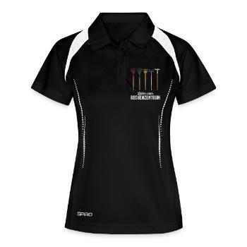 Admin Programmierer ITler Informatiker Spruch EXE - Frauen Polo atmungsaktiv - Schwarz/Weiß - Vorne