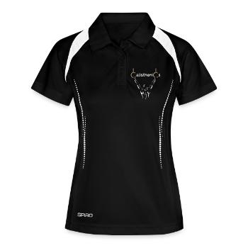 Calisthenics Cali Sports Athlete Fitness Natural - Women's Polo breathable - black/white - Front