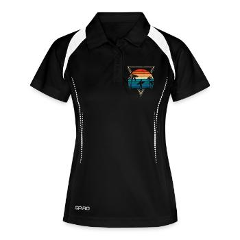 Sunset Surf and Palm Coast - Women's Polo breathable - black/white - Front