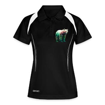 Bear - Women's Polo breathable - black/white - Front