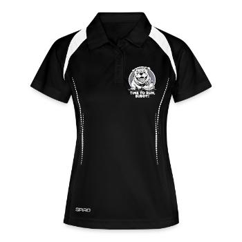 Course - Polo respirant Femme - noir/blanc - Devant