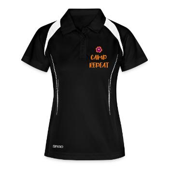 Camp Répéter Fleur d’oranger Hobby Camping Fan Été - Polo respirant Femme - noir/blanc - Devant