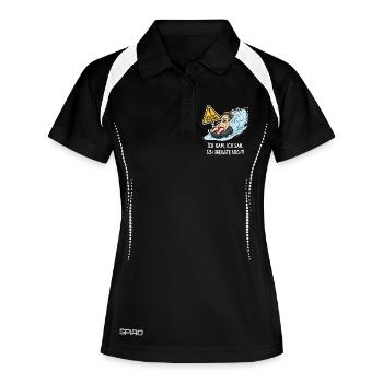 Ich bremste nicht - Frauen Polo atmungsaktiv - Schwarz/Weiß - Vorne