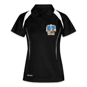 67 mèmes : cadeau italien de pâtisserie drôle - Polo respirant Femme - noir/blanc - Devant
