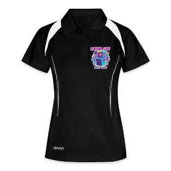 Level Up 1985 – Retro Arcade Automat Design - Frauen Polo atmungsaktiv - Schwarz/Weiß - Vorne