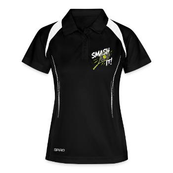 I can't I have padel - Women's Polo breathable - black/white - Front