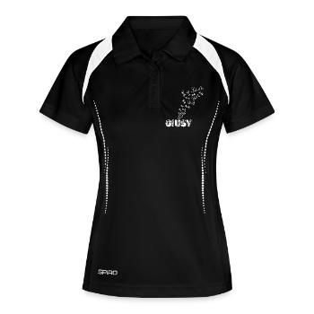 Boot Giusy - Frauen Polo atmungsaktiv - Schwarz/Weiß - Vorne