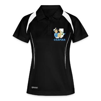 Guatemala Flagge T-Shirt Stolz & Heimat Chapín - Frauen Polo atmungsaktiv - Schwarz/Weiß - Vorne
