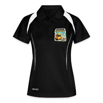 Vertraue nie einem Keks - Frauen Polo atmungsaktiv - Schwarz/Weiß - Vorne