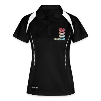 26. Geburtstag Limited Edition 2000 Jahrgang 2000 - Frauen Polo atmungsaktiv - Schwarz/Weiß - Vorne