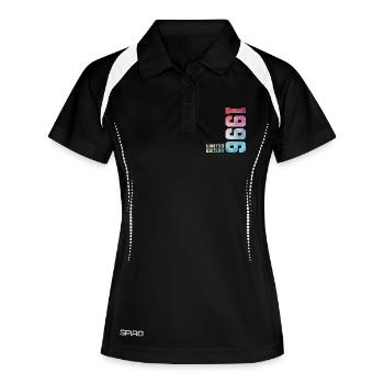 30. Geburtstag Limited Edition 1996 Jahrgang 1996 - Frauen Polo atmungsaktiv - Schwarz/Weiß - Vorne