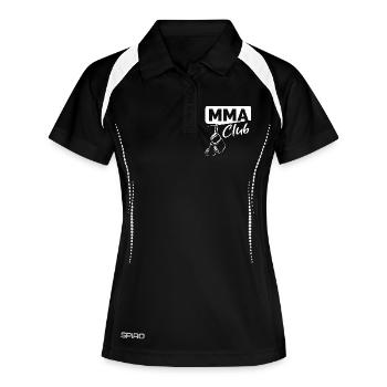 Icône du logo du club d’arts martiaux MMA Gym Dojo FIghter - Polo respirant Femme - noir/blanc - Devant