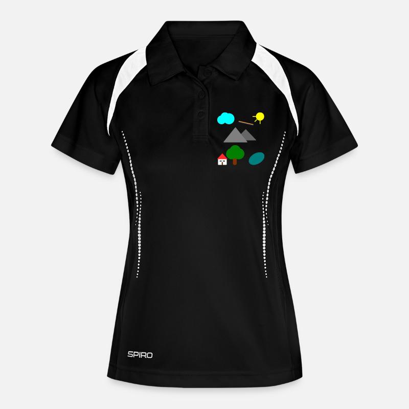 Simple Landscape - Women's Polo breathable - black/white