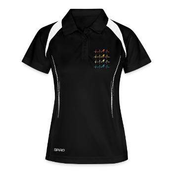 Retro Heartbeat Hockey - Women's Polo breathable - black/white - Front