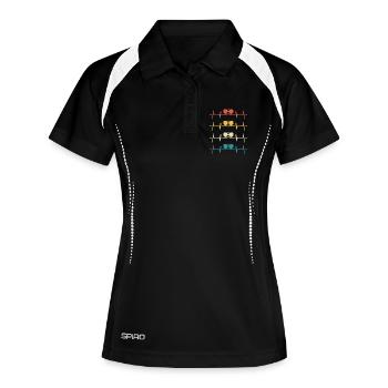  Ping-pong heartbeat table tennis ping pong - Polo respirant Femme - noir/blanc - Devant