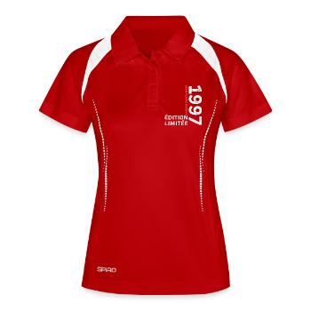 1997 vintage typographic style - Women's Polo breathable - red/white - Front