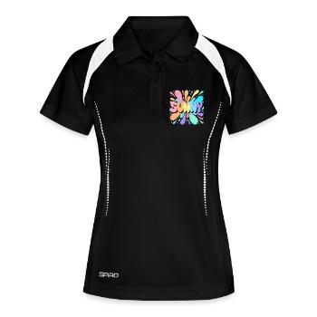 Sunny Splash Lettres Multicolores - Polo respirant Femme - noir/blanc - Devant