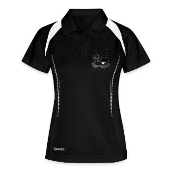 Cat Mouse Winter Illustration - Women's Polo breathable - black/white - Front