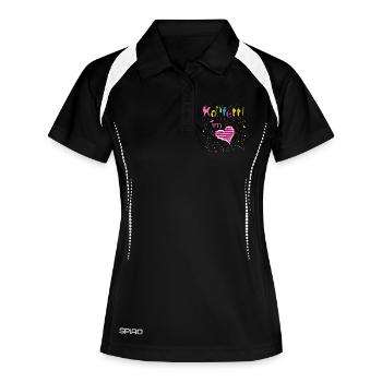 Konfetti im Herzen - Frauen Polo atmungsaktiv - Schwarz/Weiß - Vorne