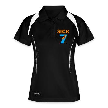 Sick Seven Meme Tee Six Seven - Polo respirant Femme - noir/blanc - Devant
