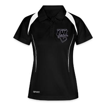 enterrement de vie de mariage de douche de mariage - Polo respirant Femme - noir/blanc - Devant