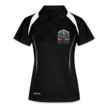 Cyclisme - Ride Bike design - Polo respirant Femme - noir/blanc - Devant